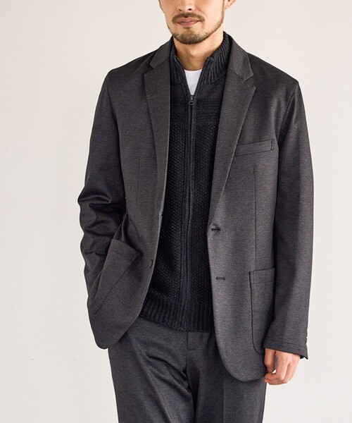 JUN STANDARD PICKS（ジュンスタンダードピックス）の「ブライト ダブルジャージージャケット/セットアップ対応（テーラードジャケット・メンズ・ネイビー/チャコールグレー・S/M/LL/L）」の22枚目の写真