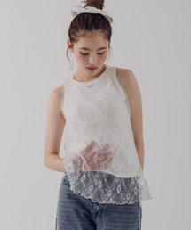 lace halter neck camisole / レースホルターネックキャミソール