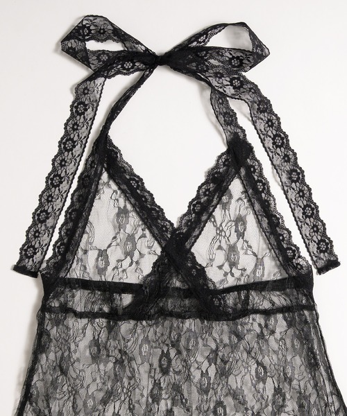 MUHET（ミュエータ）の「lace halter neck camisole / レースホルターネックキャミソール（キャミソール・レディース・ブラック/オフホワイト/ブラック系その他/ホワイト系その他/ネイビー・FREE）」の3枚目の写真