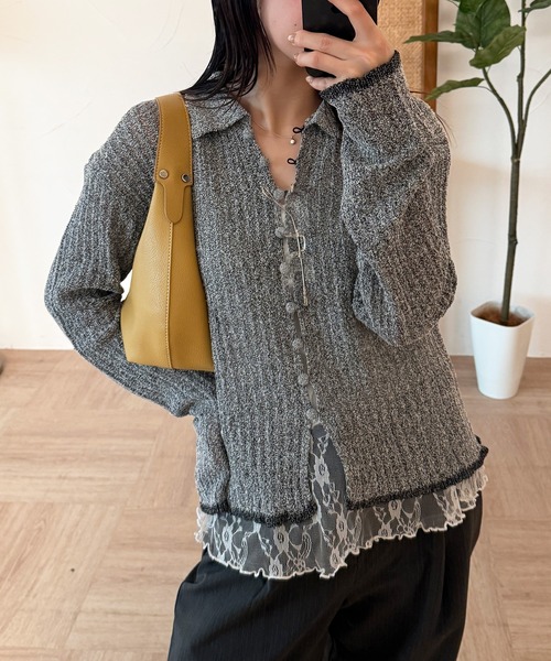 MUHET（ミュエータ）の「lace halter neck camisole / レースホルターネックキャミソール（キャミソール・レディース・ブラック/オフホワイト/ブラック系その他/ホワイト系その他/ネイビー・FREE）」の9枚目の写真