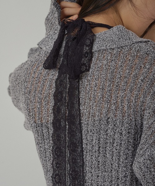 MUHET（ミュエータ）の「lace halter neck camisole / レースホルターネックキャミソール（キャミソール・レディース・ブラック/オフホワイト/ブラック系その他/ホワイト系その他/ネイビー・FREE）」の17枚目の写真