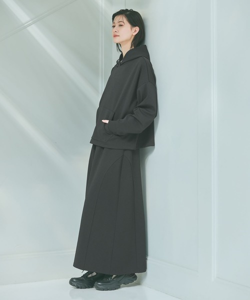 LAKOLE（ラコレ）の「ドロストフーディー / 650287（スウェット・レディース・サンドグレー/カーキ/ブラック・FREE）」の5枚目の写真