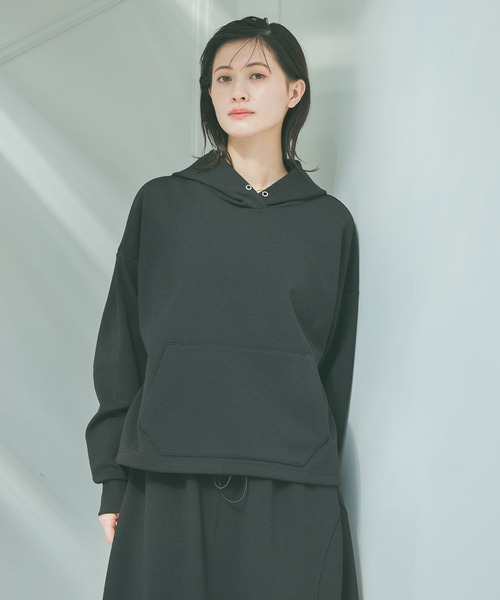 LAKOLE（ラコレ）の「ドロストフーディー / 650287（スウェット・レディース・サンドグレー/カーキ/ブラック・FREE）」の7枚目の写真