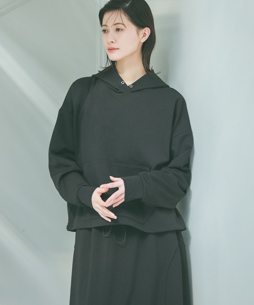 LAKOLE（ラコレ）の「ドロストフーディー / 650287（スウェット・レディース・サンドグレー/カーキ/ブラック・FREE）」の8枚目の写真