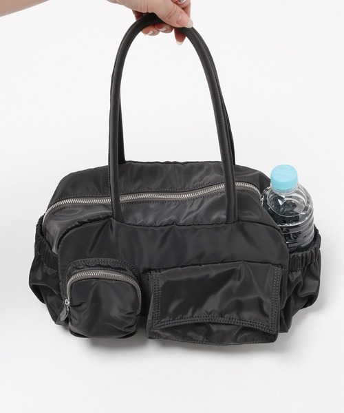 LEPSIM（レプシィム）の「撥水ポケットボストン　643377（ボストンバッグ・レディース・チャコールグレー/ブラック/アイボリー・ONE SIZE）」の7枚目の写真