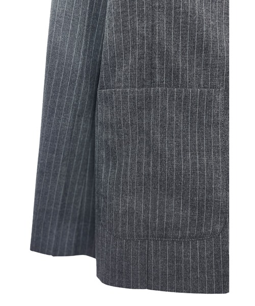 HONEY MI HONEY(ハニーミーハニー)の「pinstripe tulle docking jacket(テーラードジャケット・レディース・ベージュ/グレー/ブラック・FREE)」の14枚目の写真