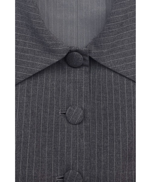 HONEY MI HONEY(ハニーミーハニー)の「pinstripe tulle docking jacket(テーラードジャケット・レディース・ベージュ/グレー/ブラック・FREE)」の15枚目の写真