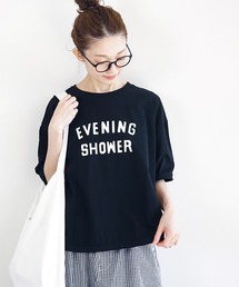 SOLAMONAT（ソラモナ）の「パフ天竺 ハーフスリーブプリントTシャツ(EVENING)（Tシャツ/カットソー）」