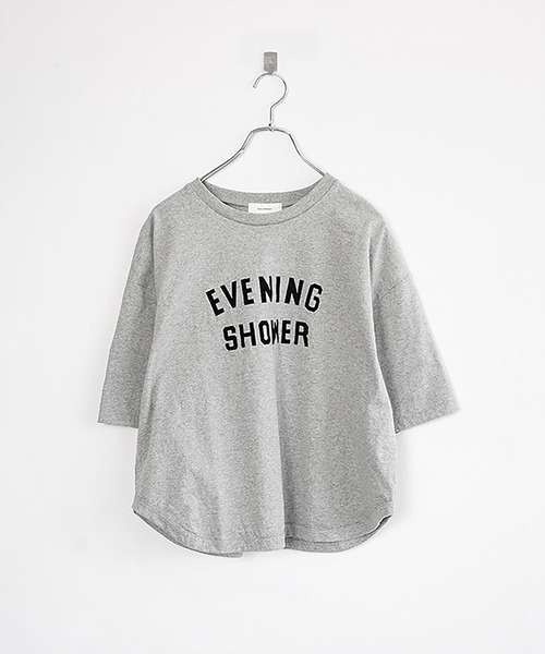 SOLAMONAT（ソラモナ）の「パフ天竺　ハーフスリーブプリントTシャツ(EVENING)（Tシャツ/カットソー・レディース・杢グレー/ホワイト×ブラック/ブラック/ホワイト×レッド/ホワイト×グレー/ホワイト×ピンク・FREE）」の16枚目の写真