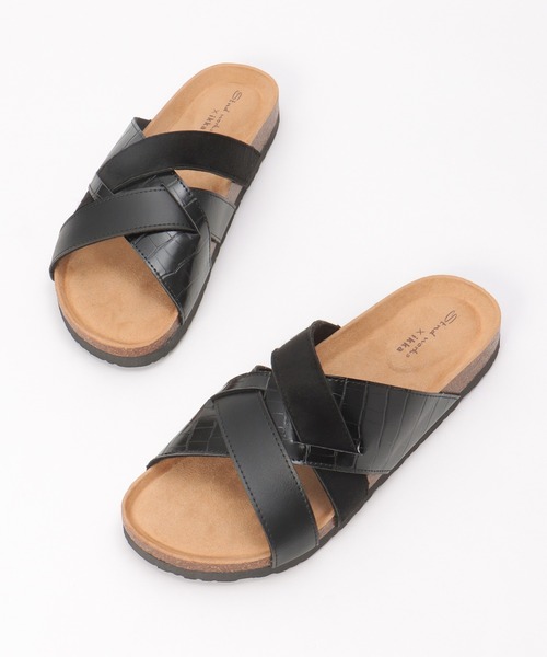 ikka（イッカ）の「切り替えクロスクロコベルトサンダル（サンダル・メンズ・ブラック/ネイビー・L/M/XL）」の12枚目の写真