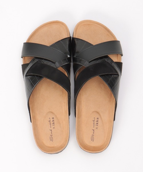 ikka（イッカ）の「切り替えクロスクロコベルトサンダル（サンダル・メンズ・ブラック/ネイビー・L/M/XL）」の10枚目の写真