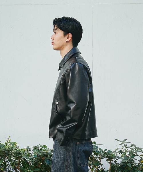 CONZ(コンズ)の「leather jacket/レザージャケット/ラムレザー/NVRFRGT(ブルゾン・メンズ・ブラック・2/1/3)」の4枚目の写真