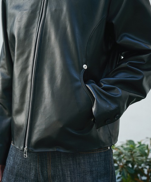 CONZ(コンズ)の「leather jacket/レザージャケット/ラムレザー/NVRFRGT(ブルゾン・メンズ・ブラック・2/1/3)」の6枚目の写真