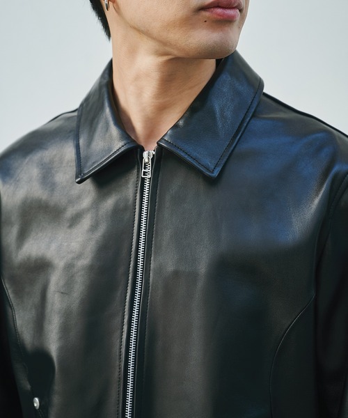 CONZ(コンズ)の「leather jacket/レザージャケット/ラムレザー/NVRFRGT(ブルゾン・メンズ・ブラック・2/1/3)」の7枚目の写真