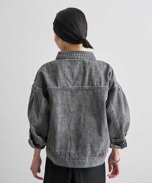 Futier land(フューティアランド)の「バルーン袖デニムジャケット(デニムジャケット・レディース・ライトブルー/グレー・LARGE/MEDIUM)」の6枚目の写真