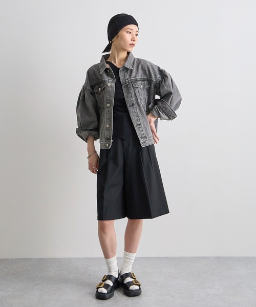 Futier land(フューティアランド)の「バルーン袖デニムジャケット(デニムジャケット・レディース・ライトブルー/グレー・LARGE/MEDIUM)」の8枚目の写真