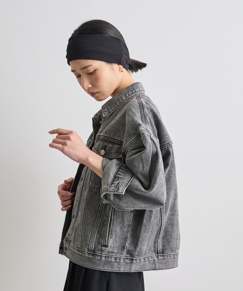 Futier land(フューティアランド)の「バルーン袖デニムジャケット(デニムジャケット・レディース・ライトブルー/グレー・LARGE/MEDIUM)」の12枚目の写真