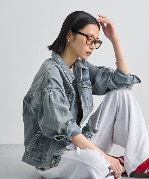 Futier land(フューティアランド)の「バルーン袖デニムジャケット(デニムジャケット・レディース・ライトブルー/グレー・LARGE/MEDIUM)」の16枚目の写真