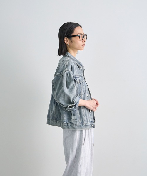 Futier land(フューティアランド)の「バルーン袖デニムジャケット(デニムジャケット・レディース・ライトブルー/グレー・LARGE/MEDIUM)」の18枚目の写真