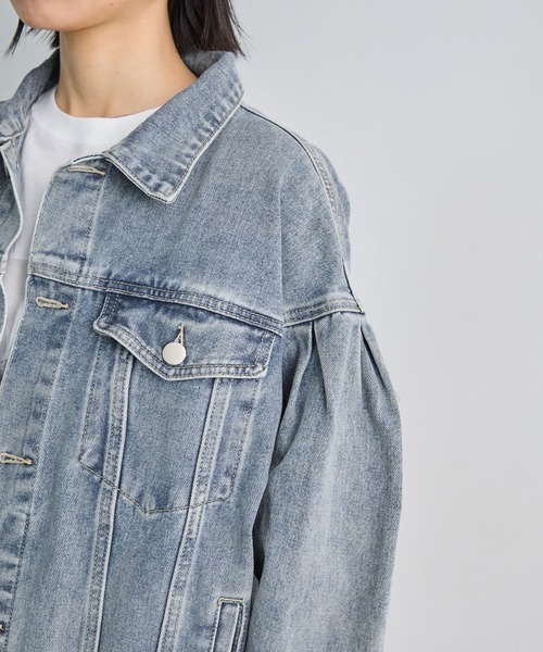 Futier land(フューティアランド)の「バルーン袖デニムジャケット(デニムジャケット・レディース・ライトブルー/グレー・LARGE/MEDIUM)」の19枚目の写真