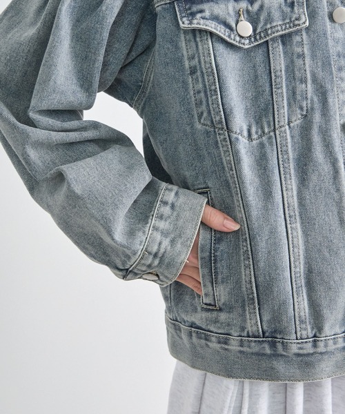 Futier land(フューティアランド)の「バルーン袖デニムジャケット(デニムジャケット・レディース・ライトブルー/グレー・LARGE/MEDIUM)」の20枚目の写真