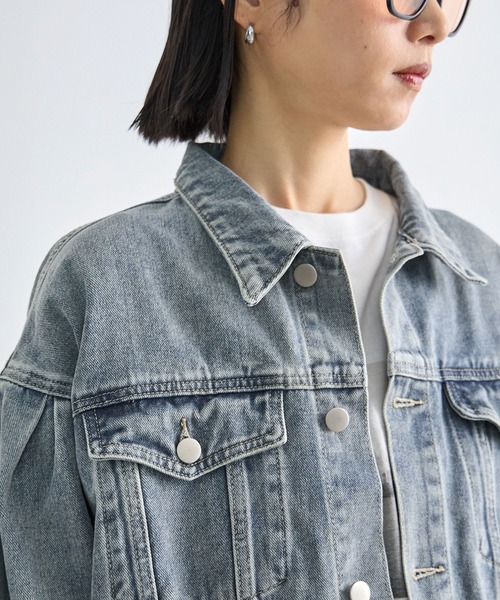 Futier land(フューティアランド)の「バルーン袖デニムジャケット(デニムジャケット・レディース・ライトブルー/グレー・LARGE/MEDIUM)」の21枚目の写真