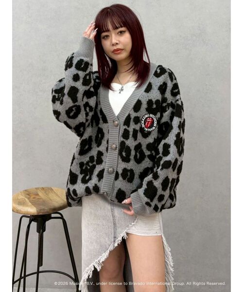 EVRIS(エヴリス)の「【ザ・ローリング・ストーンズ】Vネックカーディガン(カーディガン/ボレロ・レディース・グレー/ブラウン・FREE)」の9枚目の写真