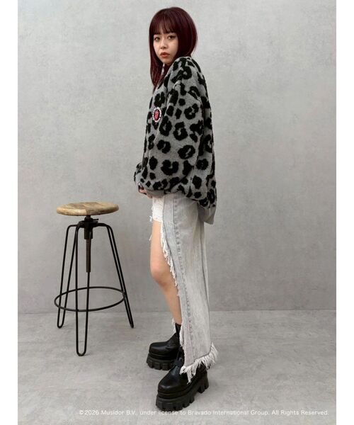 EVRIS(エヴリス)の「【ザ・ローリング・ストーンズ】Vネックカーディガン(カーディガン/ボレロ・レディース・グレー/ブラウン・FREE)」の13枚目の写真