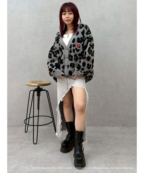 EVRIS(エヴリス)の「【ザ・ローリング・ストーンズ】Vネックカーディガン(カーディガン/ボレロ・レディース・グレー/ブラウン・FREE)」の14枚目の写真