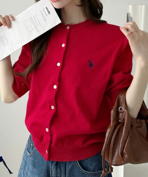 U.S. POLO ASSN.(ユーエスポロアッスン)の「【Ada.別注 U.S. POLO ASSN】半袖 クルーネック カーディガン(カーディガン/ボレロ・レディース・レッド/グレー/ネイビー・FREE)」の17枚目の写真