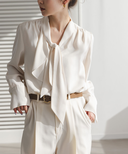 WEB＆日本橋店限定・追加》ロイヤルサテンボウタイブラウス（シャツ