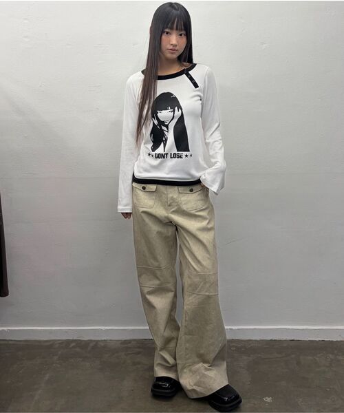 LUVISTRUE(ラヴイズトゥルー)の「EV BUTTON LONG SLEEVE TEE(WHITE)(Tシャツ/カットソー・レディース・その他・FREE)」の7枚目の写真