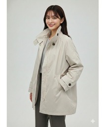 Day and Grade（デイアンドグレイド）の「スタンドカラー ミドル丈ハーフコート / 軽量・美シルエット（トレンチコート）」