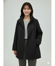 A AMEL（エイメル）の「スタンドカラー ミドル丈ハーフコート / 軽量・美シルエット（トレンチコート）」