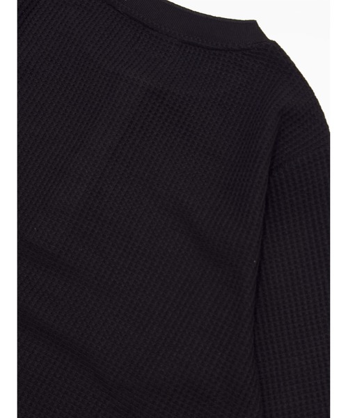BIG MIKE(ビッグマイク)の「BIG MIKE ビックマイク/ ワッフルヘンリーネック 長袖Tシャツ 102618750(Tシャツ/カットソー・メンズ・グレー/ブラック/ホワイト・LARGE/MEDIUM)」の6枚目の写真