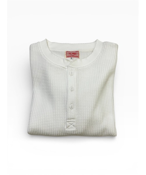 BIG MIKE(ビッグマイク)の「BIG MIKE ビックマイク/ ワッフルヘンリーネック 長袖Tシャツ 102618750(Tシャツ/カットソー・メンズ・グレー/ブラック/ホワイト・LARGE/MEDIUM)」の9枚目の写真