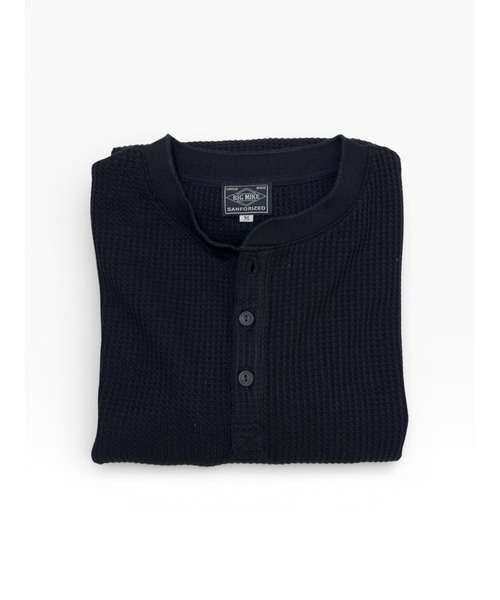 BIG MIKE(ビッグマイク)の「BIG MIKE ビックマイク/ ワッフルヘンリーネック 長袖Tシャツ 102618750(Tシャツ/カットソー・メンズ・グレー/ブラック/ホワイト・LARGE/MEDIUM)」の11枚目の写真