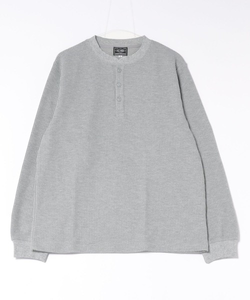 BIG MIKE(ビッグマイク)の「BIG MIKE ビックマイク/ ワッフルヘンリーネック 長袖Tシャツ 102618750(Tシャツ/カットソー・メンズ・グレー/ブラック/ホワイト・LARGE/MEDIUM)」の14枚目の写真