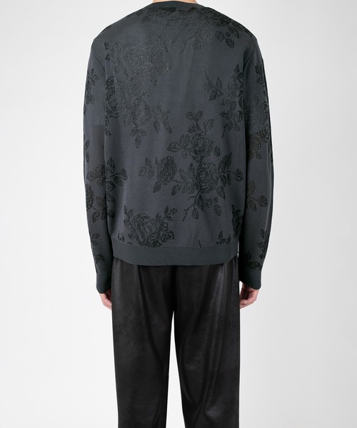 LAD MUSICIAN（ラッドミュージシャン）の「HAND-DRAWN FLOWER V-NECK PULLOVER（ニット/セーター・メンズ・ブルー系/ブラック/グレー系・FREE）」の4枚目の写真