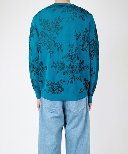 LAD MUSICIAN（ラッドミュージシャン）の「HAND-DRAWN FLOWER V-NECK PULLOVER（ニット/セーター・メンズ・ブルー系/ブラック/グレー系・FREE）」の7枚目の写真