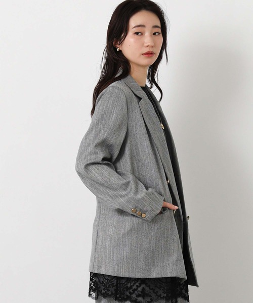 Gready Brilliant（グレディブリリアン）の「ＬＵスラブテーラードジャケット（テーラードジャケット・レディース・ライトベージュ/グレー・38）」の8枚目の写真