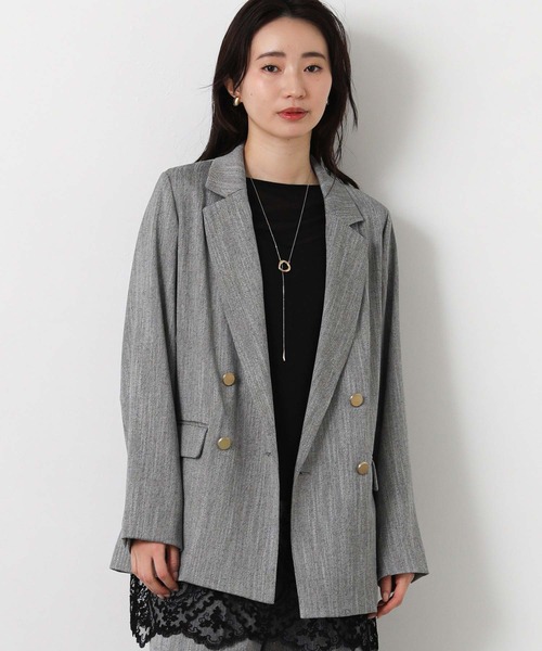 Gready Brilliant（グレディブリリアン）の「ＬＵスラブテーラードジャケット（テーラードジャケット・レディース・ライトベージュ/グレー・38）」の10枚目の写真