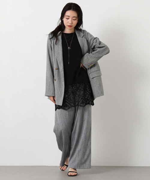 Gready Brilliant（グレディブリリアン）の「ＬＵスラブテーラードジャケット（テーラードジャケット・レディース・ライトベージュ/グレー・38）」の3枚目の写真