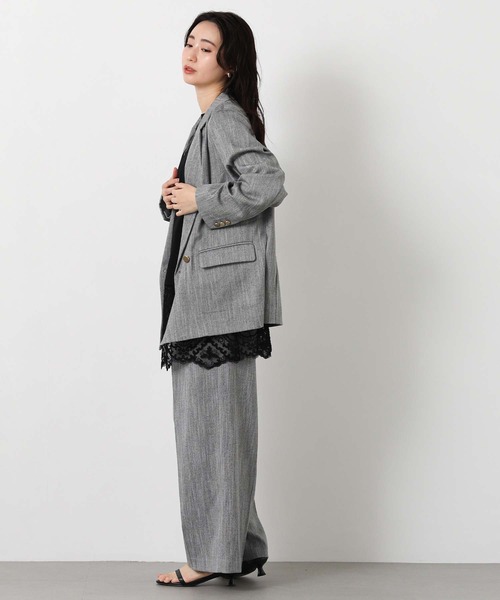 Gready Brilliant（グレディブリリアン）の「ＬＵスラブテーラードジャケット（テーラードジャケット・レディース・ライトベージュ/グレー・38）」の4枚目の写真