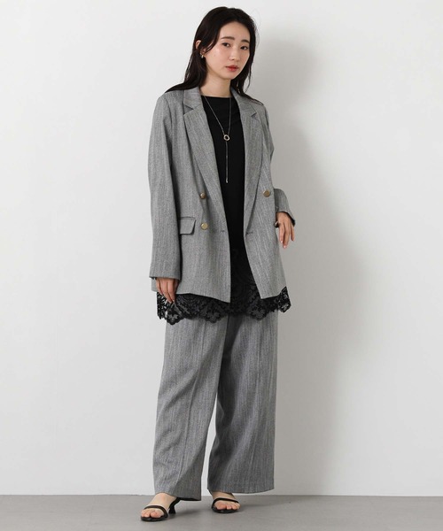 Gready Brilliant（グレディブリリアン）の「ＬＵスラブテーラードジャケット（テーラードジャケット・レディース・ライトベージュ/グレー・38）」の6枚目の写真