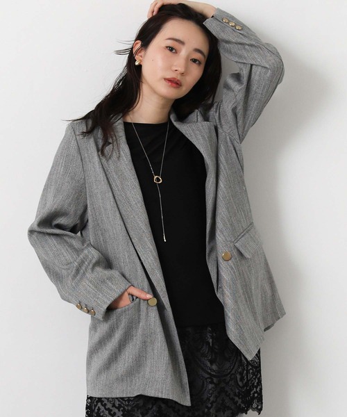 Gready Brilliant（グレディブリリアン）の「ＬＵスラブテーラードジャケット（テーラードジャケット・レディース・ライトベージュ/グレー・38）」の7枚目の写真