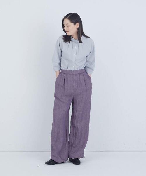 ADIEU TRISTESSE(アデュートリステス)の「リネンワンタックストレートパンツ(その他パンツ・レディース・キナリ/モカ/パープル/チャコールグレー・36/38)」の20枚目の写真