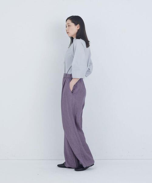 ADIEU TRISTESSE(アデュートリステス)の「リネンワンタックストレートパンツ(その他パンツ・レディース・キナリ/モカ/パープル/チャコールグレー・36/38)」の19枚目の写真