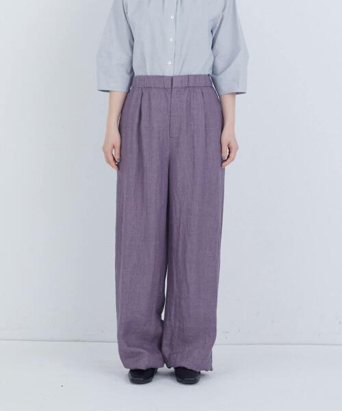 ADIEU TRISTESSE(アデュートリステス)の「リネンワンタックストレートパンツ(その他パンツ・レディース・キナリ/モカ/パープル/チャコールグレー・36/38)」の17枚目の写真