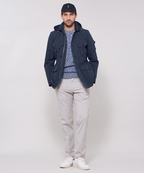 MACKINTOSH LONDON（マッキントッシュ ロンドン）の「【WEB・一部店舗限定】【BERWICK】ナイロンツイルフーデットブルゾン（ブルゾン・メンズ・ネイビー/チャコールグレー・42/40/38）」の6枚目の写真